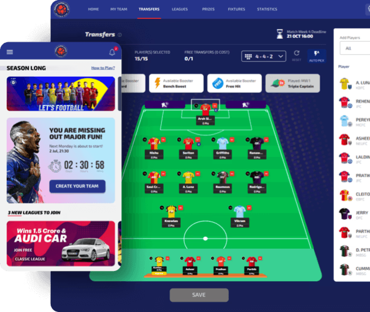  A Season Long Fantasy solution for ISL, India’s premier professional Football league