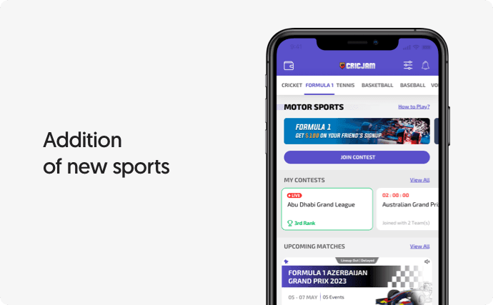 Addition of New Sports