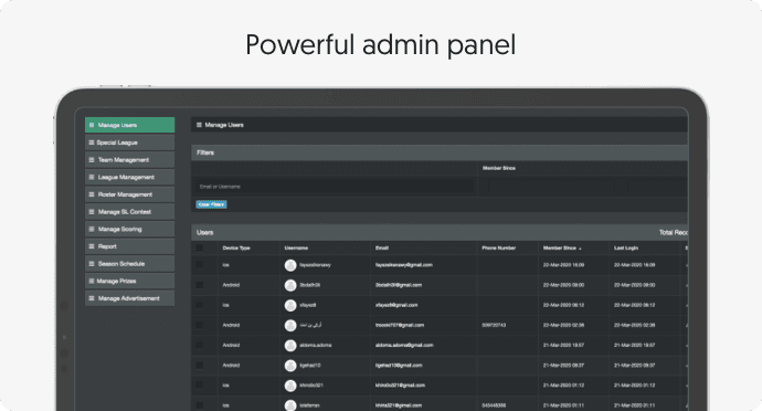 Admin Panel Capabilities