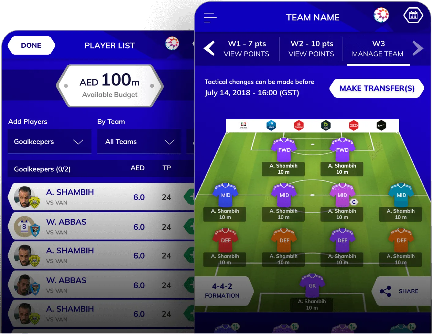 The official soccer league of UAE, improved fan experience with season long fantasy