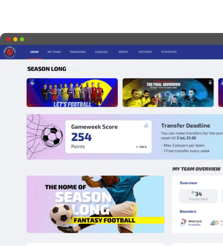An impressive Game Dashboard