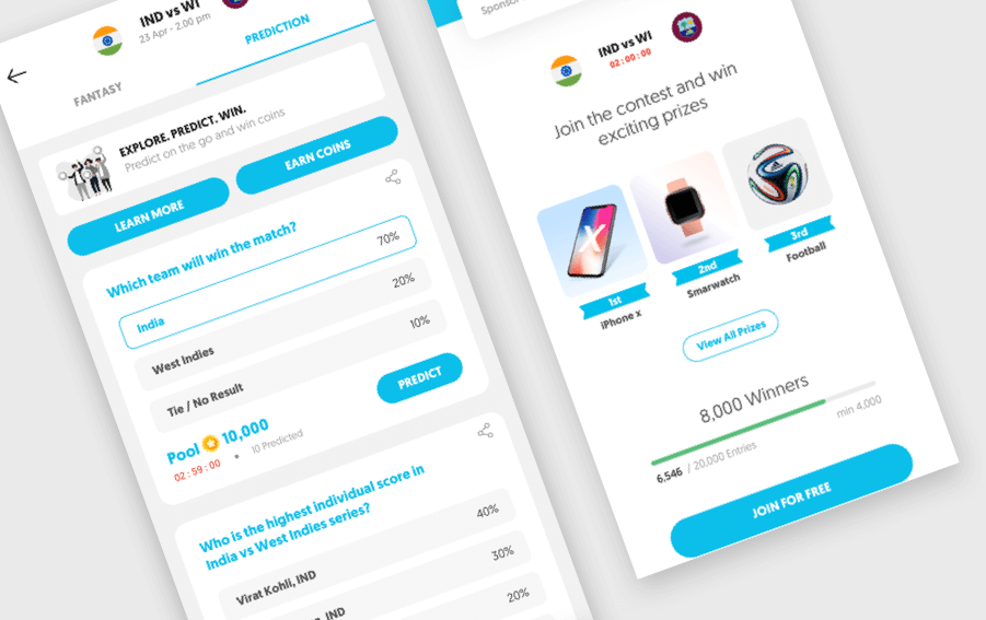 Fantasy gaming hub development by Vinfotech