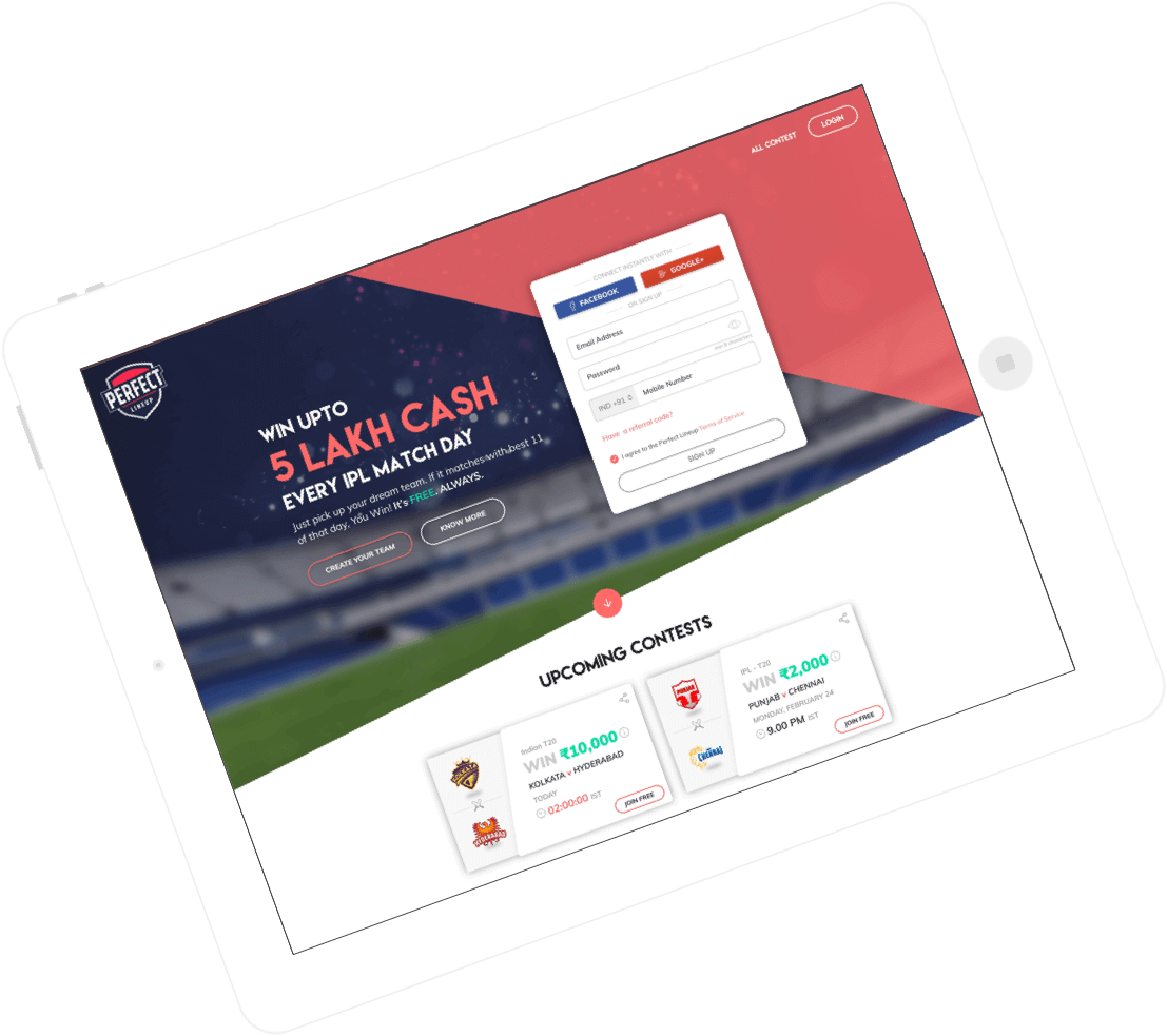 Perfect Lineup - Fantasy Draft Tool Application by Vinfotech