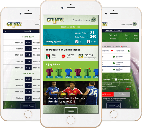 Season long fantasy football software for EPL, UEFA , Egyptian and Saudi Leagues by Vinfotech