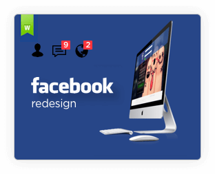 Suggested Redesign of Facebook on Behance by Vinfotech
