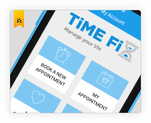 Suggested Redesign of Timefix on Behance by Vinfotech