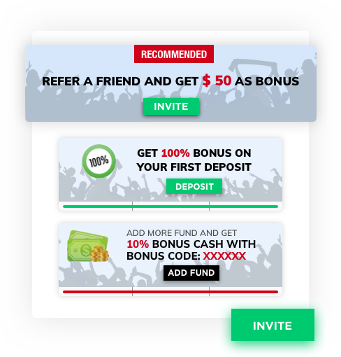 Football fantasy software with referral program and bonus cash by Vinfotech
